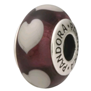 Pandora Violet Murano Glass Cha 925 ALE #790659